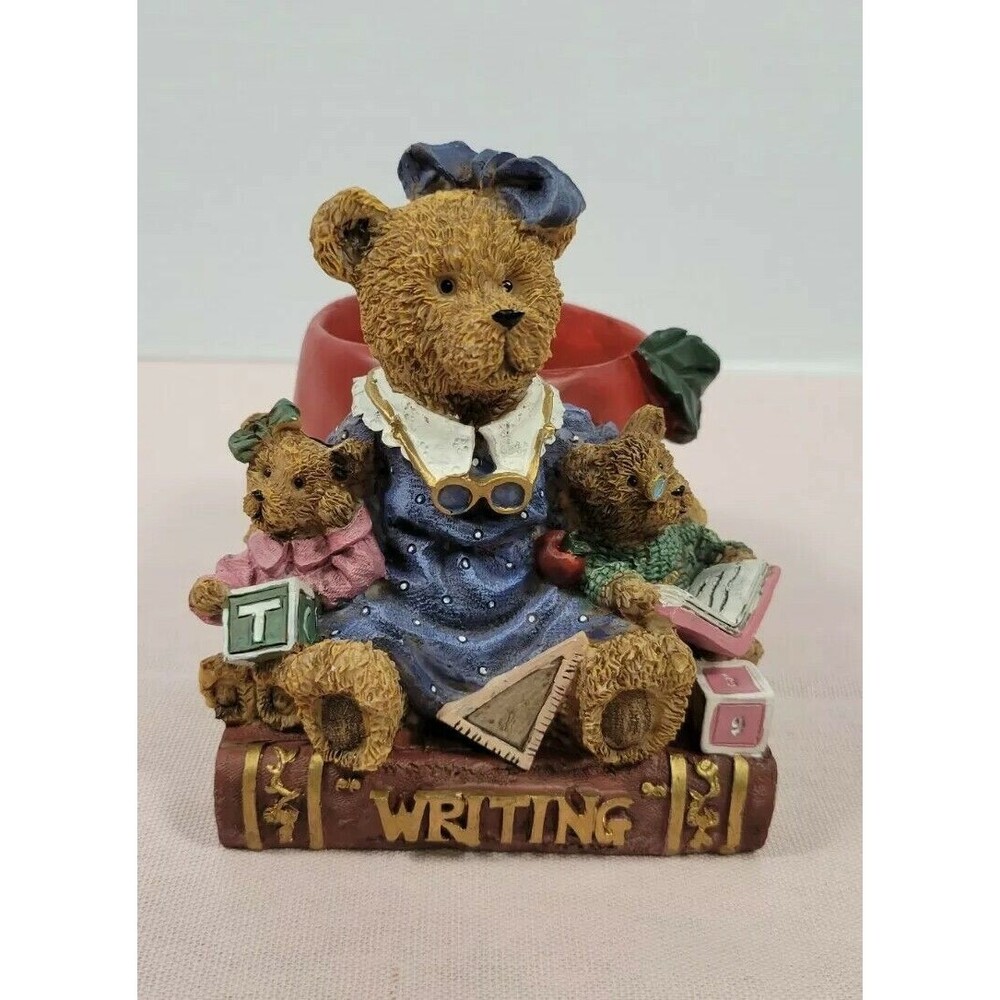 Berkshire Ivy Gardens Student & Teacher Bear Planter 4.5" Tall 4" Bottom